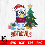 Arizona State Sun Devils Christmas Bluey Tree Sport Cut Files,Bluey Cricut,Christmas Svg , Bluey svg , Digital Download, dxf eps png pdf file