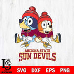 Arizona State Sun Devils Christmas Bluey & Bingo Sit Cut Files,Bluey Cricut,Christmas Svg , Bluey svg , Digital Download, dxf eps png pdf file
