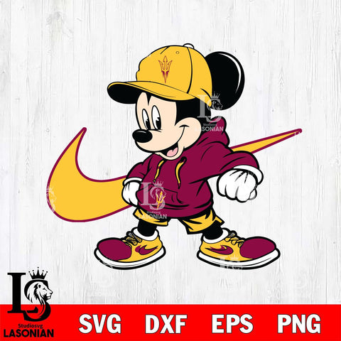 Arizona State Sun Devils Cool Mickey Mouse Svg Eps Dxf Png File, NCAA svg, Digital Download, Instant Download