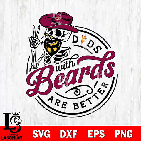 Arizona State Sun Devils Dad With Beard Are Better Svg Eps Dxf Png File, Digital Download, Instant Download