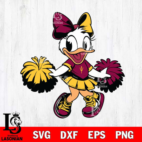 Arizona State Sun Devils Daisy Duck Cheerleader Svg Eps Dxf Png File, NCAA svg, Digital Download, Instant Download