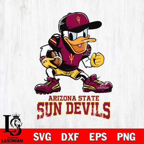 Arizona State Sun Devils Donal Duck Disney, Svg Eps Dxf Png File, Digital Download