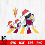 Arizona State Sun Devils Family Bluey Walking Christmas Svg Eps Dxf Png File, Digital Download, Instant Download