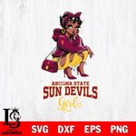 Arizona State Sun Devils Fashion Black Fan Girl Betty Boop, Svg Eps Dxf Png File, Digital Download