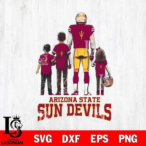 Arizona State Sun Devils Father Football SVG DXF EPS PNG FILE,NCAA SVG, Father day Digital Download,Instant Download, Silhouette