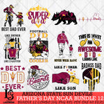 Arizona State Sun Devils Fathers Day NCAA Bundle 12 Svg Eps Dxf Png File, Digital Download, Instant Download