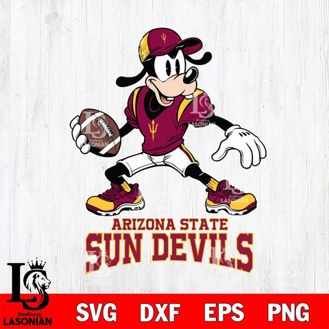 Arizona State Sun Devils Goofy Disney, Svg Eps Dxf Png File, Digital Download