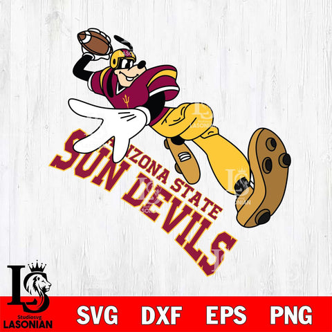 Arizona State Sun Devils Goofy rugby player SVG DXF EPS PNG FILE,NCAA svg ,Football Digital Download,Instant Download, Silhouette
