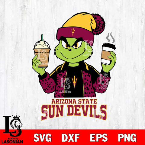 Arizona State Sun Devils Grinch 2 coffee Svg Eps Dxf Png File, Digital Download, Instant Download