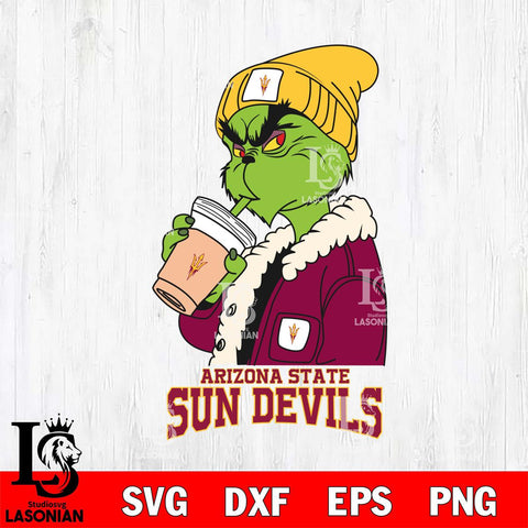 Arizona State Sun Devils Grinch Bougie Football Svg Eps Dxf Png File, Digital Download, Instant Download