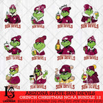 Arizona State Sun Devils Grinch Christmas NCAA Bundle 12 Svg Eps Dxf Png File,Cricut files, Digital Download, Instant Download