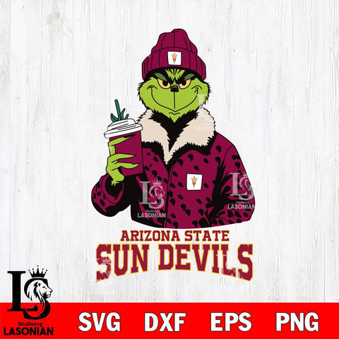 Arizona State Sun Devils Grinch Leopard Svg Eps Dxf Png File, Digital Download, Instant Download
