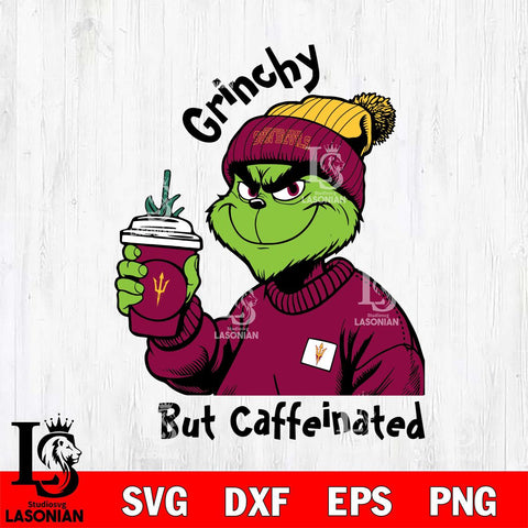 Arizona State Sun Devils Grinchy But Caffeinated Svg Eps Dxf Png File, Digital Download, Instant Download