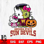 Arizona State Sun Devils Hello Kitty Horror 10 Svg Eps Dxf Png File, Digital Download
