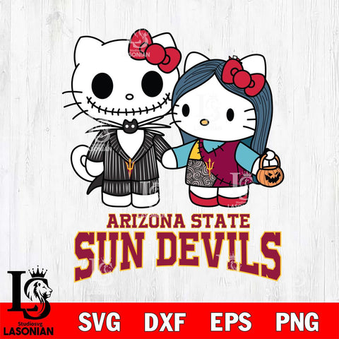 Arizona State Sun Devils Hello Kitty Horror 11 Svg Eps Dxf Png File, Digital Download