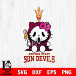 Arizona State Sun Devils Hello Kitty Horror 4 Svg Eps Dxf Png File, Digital Download
