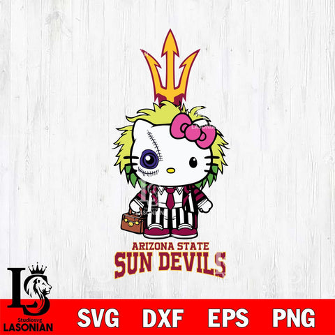 Arizona State Sun Devils Hello Kitty Horror 8 Svg Eps Dxf Png File, Digital Download