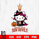 Arizona State Sun Devils Hello Kitty Horror 9 Svg Eps Dxf Png File, Digital Download