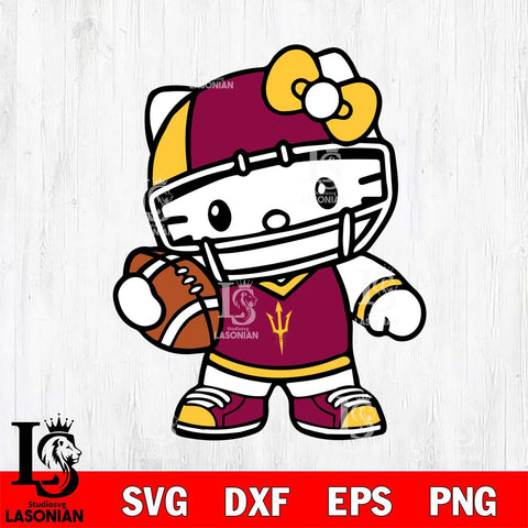 Arizona State Sun Devils Hello Kitty sport 2 Svg Eps Dxf Png File, NCAA svg, Digital Download, Instant Download