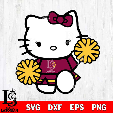 Arizona State Sun Devils Hello Kitty sport 4 Svg Eps Dxf Png File, NCAA svg, Digital Download, Instant Download