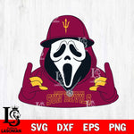 Arizona State Sun Devils Horror Character Ghostface Sport Svg Eps Dxf Png File, NCAA svg, Digital Download, Instant Download