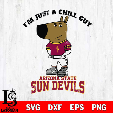 Arizona State Sun Devils I'm Just A Chill Guy Football Svg Eps Dxf Png File,NCAA Svg Files,Chill Guy svg ,Digital Download ,Instant Download, Cricut File