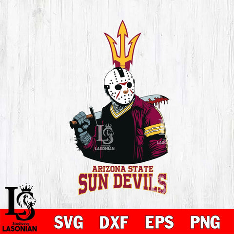 Arizona State Sun Devils Jason Voorhees 10 Svg Eps Dxf Png File, Digital Download