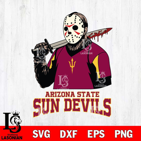 Arizona State Sun Devils Jason Voorhees 11 Svg Eps Dxf Png File, Digital Download
