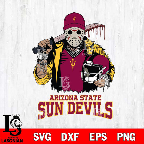 Arizona State Sun Devils Jason Voorhees 2 Svg Eps Dxf Png File, Digital Download