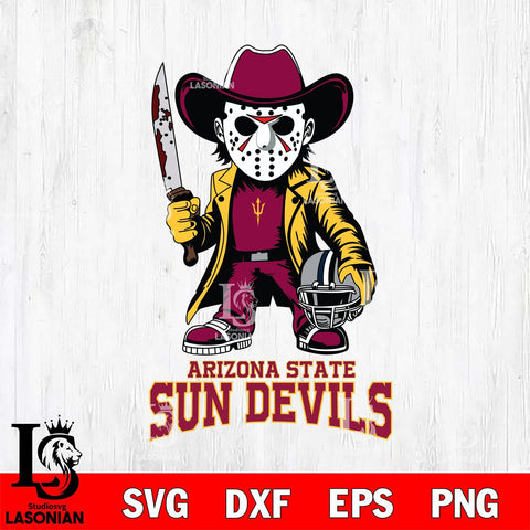 Arizona State Sun Devils Jason Voorhees 3 Svg Eps Dxf Png File, Digital Download