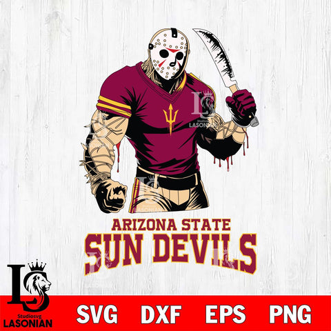 Arizona State Sun Devils Jason Voorhees Svg Eps Dxf Png File, Digital Download