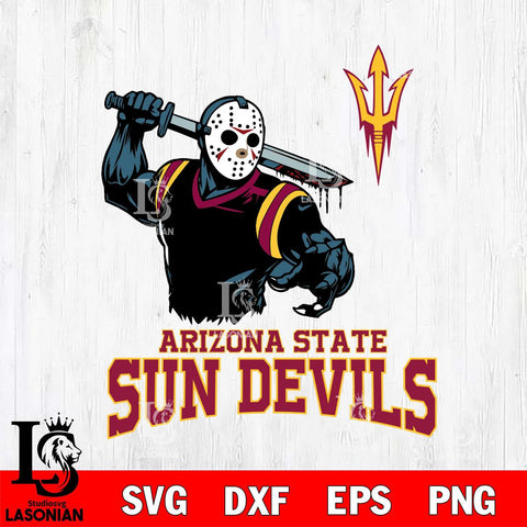 Arizona State Sun Devils Jason Voorhees 5 Svg Eps Dxf Png File, Digital Download