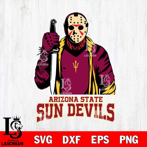 Arizona State Sun Devils Jason Voorhees 6 Svg Eps Dxf Png File, Digital Download