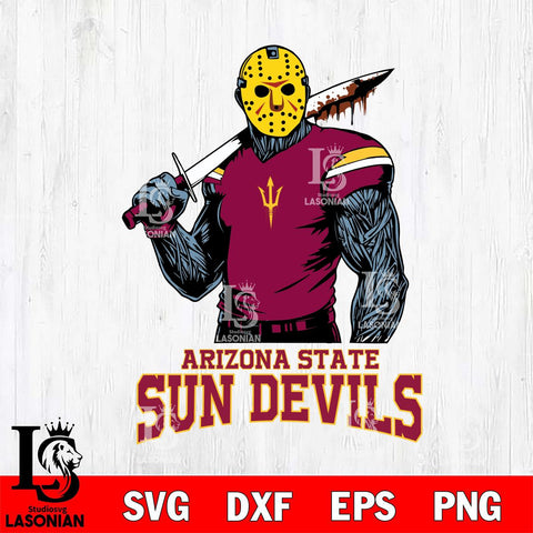 Arizona State Sun Devils Jason Voorhees 7 Svg Eps Dxf Png File, Digital Download