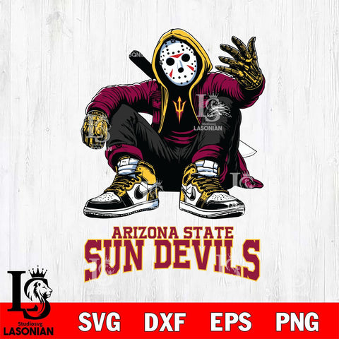Arizona State Sun Devils Jason Voorhees Halloween SVG Svg Eps Dxf Png File, Digital Download, Instant Download