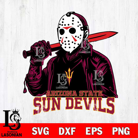Arizona State Sun Devils Jason Voorhees Horror 12 Svg Eps Dxf Png File, NCAA svg, Digital Download, Instant Download