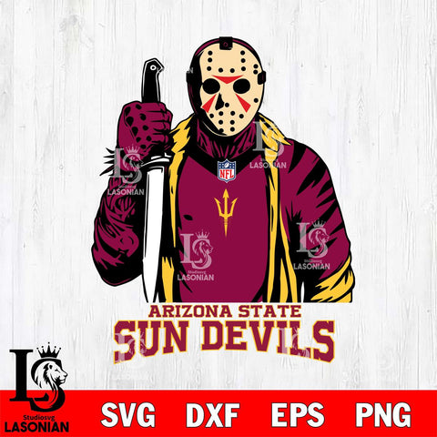 Arizona State Sun Devils Jason Voorhees Horror 3 Svg Eps Dxf Png File, NCAA svg, Digital Download, Instant Download