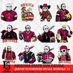 Arizona State Sun Devils Jason Voorhees Horror Bundle 12 SVG Eps Dxf Png File, bundle NCAA svg, Digital Download, Instant Download