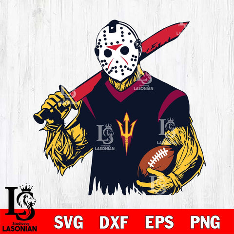 Arizona State Sun Devils Jason Voorhees Horror Halloween 2 Svg Eps Dxf Png File, NCAA svg, Digital Download, Instant Download