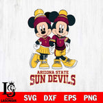 Arizona State Sun Devils Mickey And Minnie Mouse Football Svg Eps Dxf Png File, NCAA svg , File Cut , Digital Download , Instant Download, Cut Svg Files