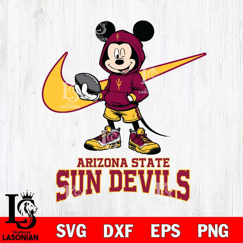 Arizona State Sun Devils Mikey Mouse Disney NIKE, Svg Eps Dxf Png File, Digital Download