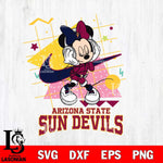 Arizona State Sun Devils Minnie Mouse Dancing SVG DXF EPS PNG FILE, NCAA File Cut,Digital Download,Instant Download