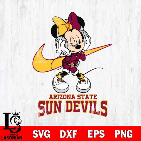 Arizona State Sun Devils Minnie Mouse Dancing NIKE, Svg Eps Dxf Png File, Digital Download