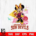 Arizona State Sun Devils Minnie Mouse Sport SVG DXF EPS PNG FILE, NCAA File Cut,Digital Download,Instant Download