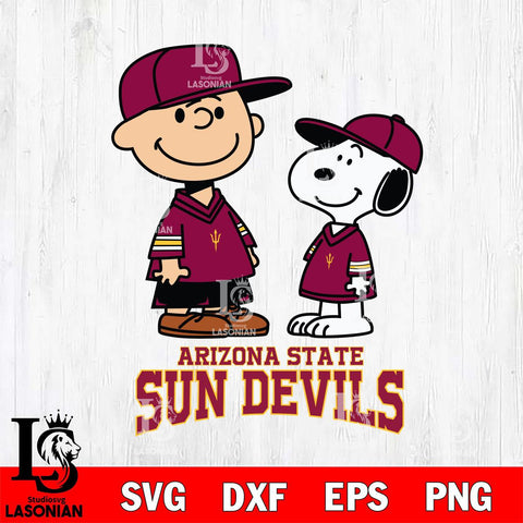 Arizona State Sun Devils Peanuts Snoopy Football SVG DXF EPS PNG FILE,Snoopy File Cut, NCAA Digital Download,Instant Download,Christmas Silhouette