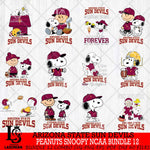 Arizona State Sun Devils Peanuts Snoopy Player NCAA Bundle 12 SVG DXF EPS PNG FILE,Snoopy File Cut, bundle NCAA Digital Download,Instant Download, Silhouette