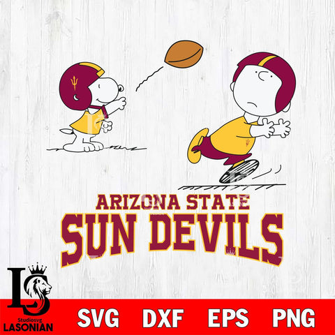 Arizona State Sun Devils Peanuts play football SVG DXF EPS PNG FILE,Snoopy File Cut, NCAA Digital Download,Instant Download,Christmas Silhouette