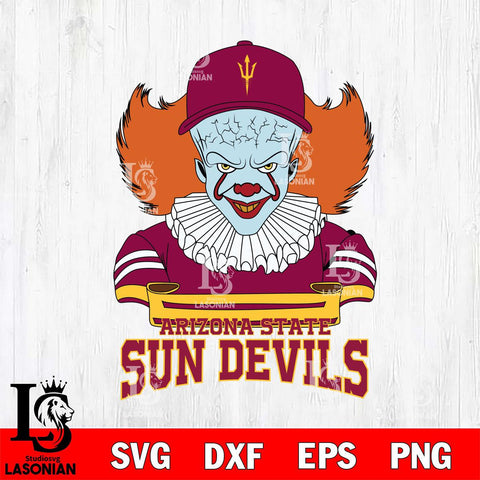 Arizona State Sun Devils Pennywise Horror Sport 2 Svg Eps Dxf Png File, Digital Download