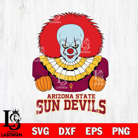 Arizona State Sun Devils Pennywise Horror Sport 3 Svg Eps Dxf Png File, Digital Download