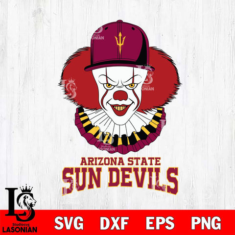 Arizona State Sun Devils Pennywise Horror Sport 4 Svg Eps Dxf Png File, Digital Download